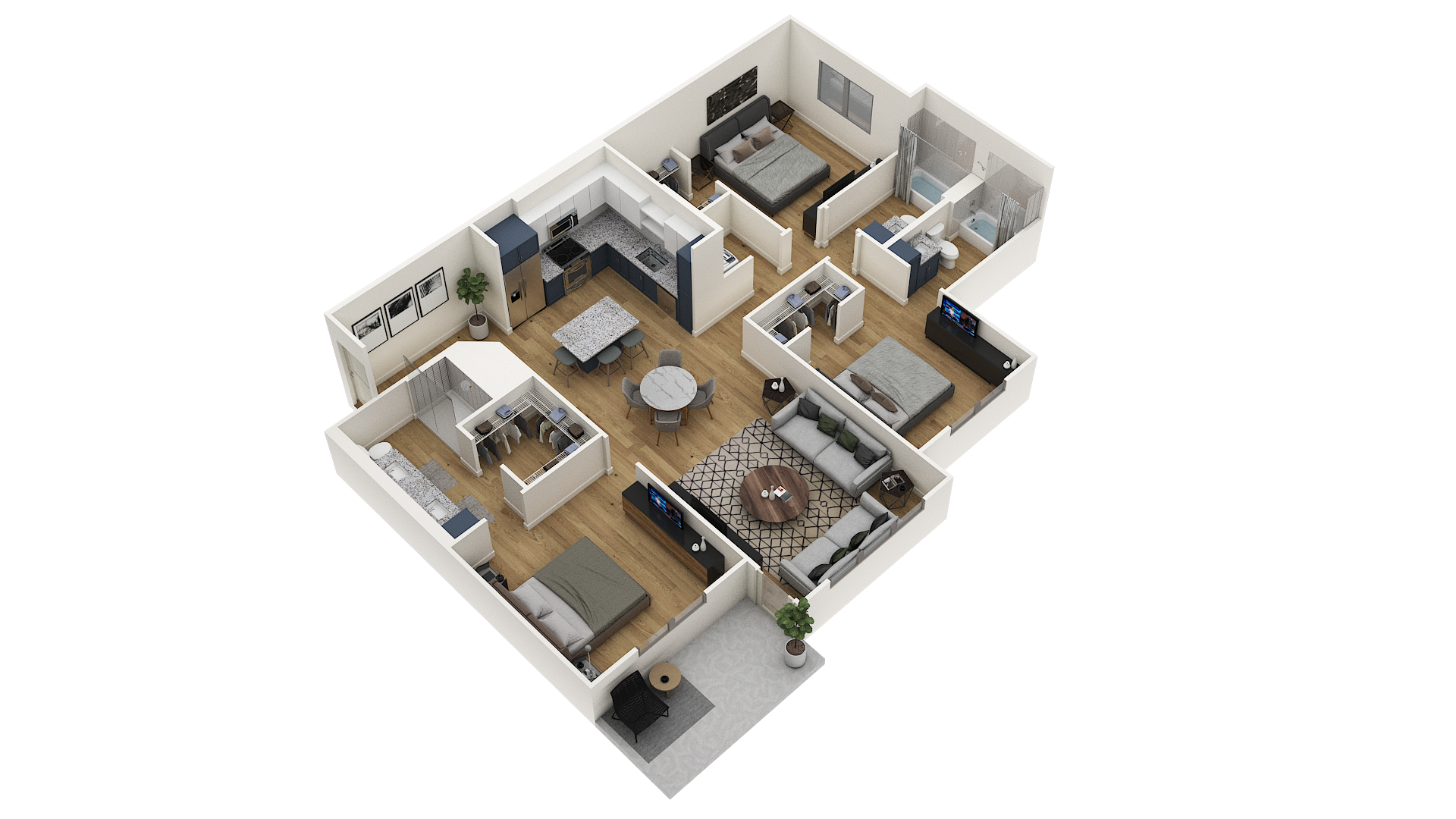 Apartment 10-201 floorplan